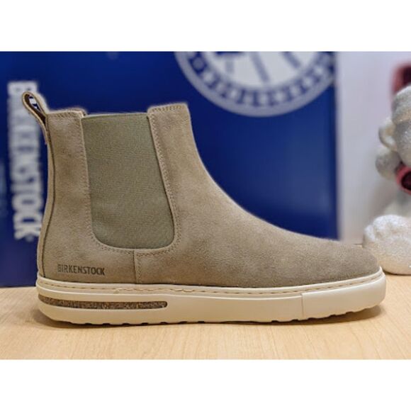 Birkenstock Bend Chelsea Taupe Suede Leather Sneaker Boots Women's 7 EU 38 NIB - Picture 9 of 14